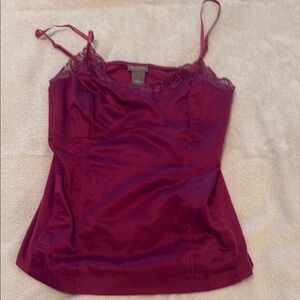 Ann Taylor Burgundy Lace Camisole